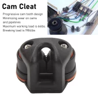 Boat Cam Cleat Fast Entry Ball Bearing Cam Splint Guide Ring Cable Loop Rope Sailing Boating Kayaking Fishing Marine Sports Boat Cam Cleat Fast Entry Ball Bearing Cam Splint Guide Ring Cable Loop Rope Sailing Boating Kayaking Fishing Marine Sports