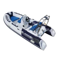 Deep V 16ft Rigid Inflatable 16ft Rib 480 Fiberglass PVC Sport Style Rafting Fishing Boat Lake Outboard Motor Included