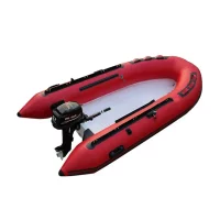 Deep V 16ft Rigid Inflatable 16ft Rib 480 Fiberglass PVC Sport Style Rafting Fishing Boat Lake Outboard Motor Included