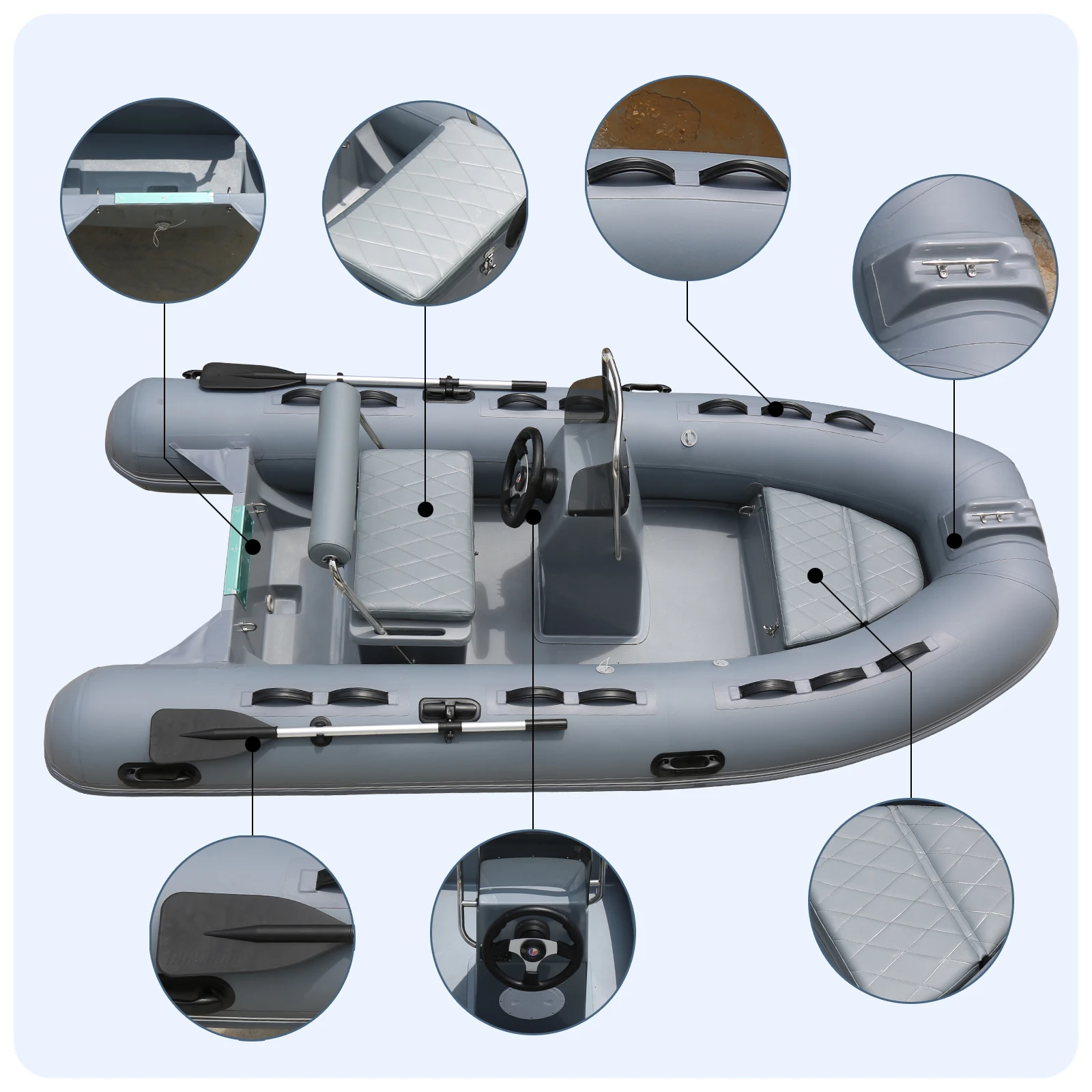 S40cc7a53cca54d2391efe1461ae43057F.webp 11.8ft 360cm RIB Fiberglass Inflatable Boat Used For Outboard Motor