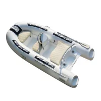 Deep V 16ft Rigid Inflatable 16ft Rib 480 Fiberglass PVC Sport Style Rafting Fishing Boat Lake Outboard Motor Included