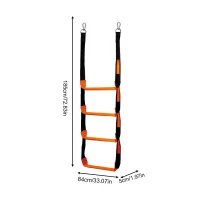Boat Rope Ladder 600lbs Folding 4-Step Fishing Boat Rope Ladder Marine Climbing Stairs for Travel Outdoor Yacht Water Activities