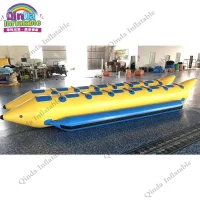 14 Seats Inflatable Flying Fish Water Boat Towable Inflatable See Banana Boat With Double Tubes