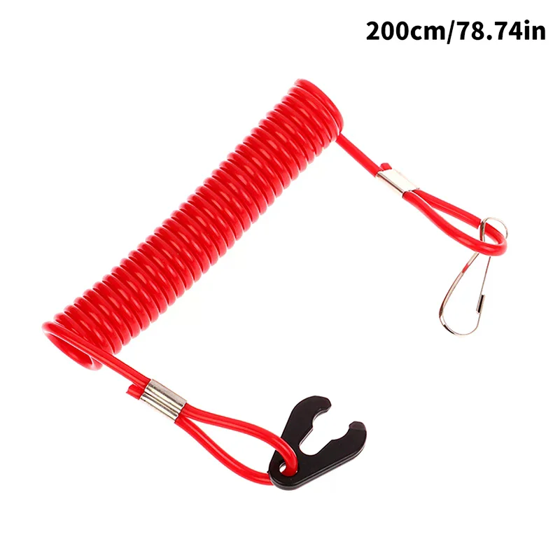S1f6be50112f84aceb78cf3d2724a64e7E.webp 2.0m Boat Motor Kill Stop Switch & Safety Tether Lanyard For Outboard Engine Motor Parts Emergency Flameout Rope