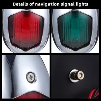 2Pcs LED Boat Navigation Lights Marine Bow Stern Running Lights for Pontoon Yacht Fishing Speed Boat High Visibility Red Green 2Pcs LED Boat Navigation Lights Marine Bow Stern Running Lights for Pontoon Yacht Fishing Speed Boat High Visibility Red Green