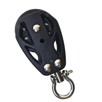 High Load Sheave Block Sailboat Single Pulley Swivel Shackle Sailboat Plain Bearing Block Rope Runner Boat Accessories