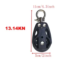 High Load Sheave Block Sailboat Single Pulley Swivel Shackle Sailboat Plain Bearing Block Rope Runner Boat Accessories