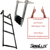Sealux Boat Accessories Marine 4 Step Stainless Steel Telescoping Ladder Swim Step Over Platform passed 400h salt spray test
