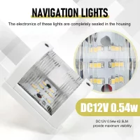 Boat 12V Navigation Lights White Stern Light Marine Safe Night Sailing Signal Lamp For Fishing Boat Yacht Pontoon