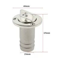 1" Marine 316 Stainless Steel Boats Garboard drainer with removable plug and Screws for Kayak Yacht Caravan vent joint Hardware