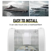 Boat 12V Navigation Lights White Stern Light Marine Safe Night Sailing Signal Lamp For Fishing Boat Yacht Pontoon