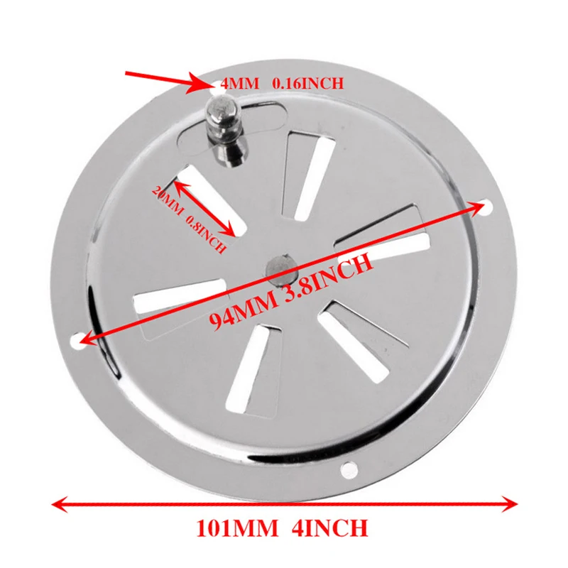 S9d8746e4e4f14c9087b6a71127e14d51j.webp 1 Piece Boat Air Vent 4 Inch Stainless Steel Louvered Ventilator Cover For Marine Yacht RV Caravan BBQ Smoker