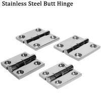 38/40/50mm Stainless Steel Butt Hinge Solid Cast with 4 Holes Boat Hinges Heavy Duty Mirror Polish Hatch Cabinet Door Hinge