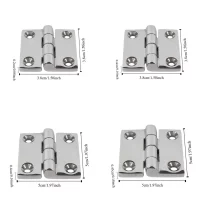 38/40/50mm Stainless Steel Butt Hinge Solid Cast with 4 Holes Boat Hinges Heavy Duty Mirror Polish Hatch Cabinet Door Hinge