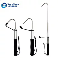 Fishing Tools 60cm Telescopic Gaff Stainless Steel Sea Spear Hook Ice Gaff Fishing Hook Tackle