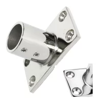 Boats Accessories 90 Degree Hand Rail Fitting Yachts Fit Boat Tube Pipe 1PC Marine Stainless Steel Marine Rectangular Base