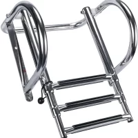 Boat Accessories Stainless Steel Boat Boarding Telescoping Ladder Sliding folding swimming Launching ladder With handrail