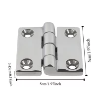 38/40/50mm Stainless Steel Butt Hinge Solid Cast Mirror Polish Square Casting Hinge Durable Heavy Duty Boat Hinges