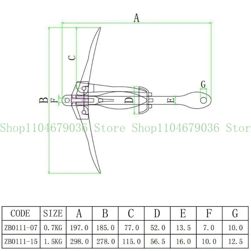 Sf37f1f306c634956858fd669178758ddO.webp 652F Reliable Marine Accessory Stainless Steel Build Foldable Grapnel Pratical Boats Docking Gear Simple Install for Boats