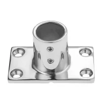 Boats Accessories 90 Degree Hand Rail Fitting Yachts Fit Boat Tube Pipe 1PC Marine Stainless Steel Marine Rectangular Base