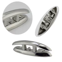 2PCS 6 Inch SS316 Boat Flip Up Folding Pull Up Cleat for marine boat yacht accessorie 316 Stainless Steel Flip Up Cleat 155x52mm