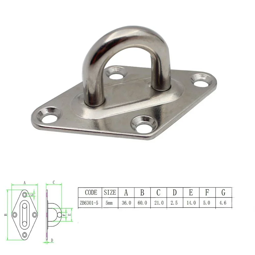 Sf843307e131e49fcb4b11ae34dcd1d2cr.webp High Reliability Stable Characteristics 316 Grade Stainless Steel Eyeplate Accessories Eye Plate Marine