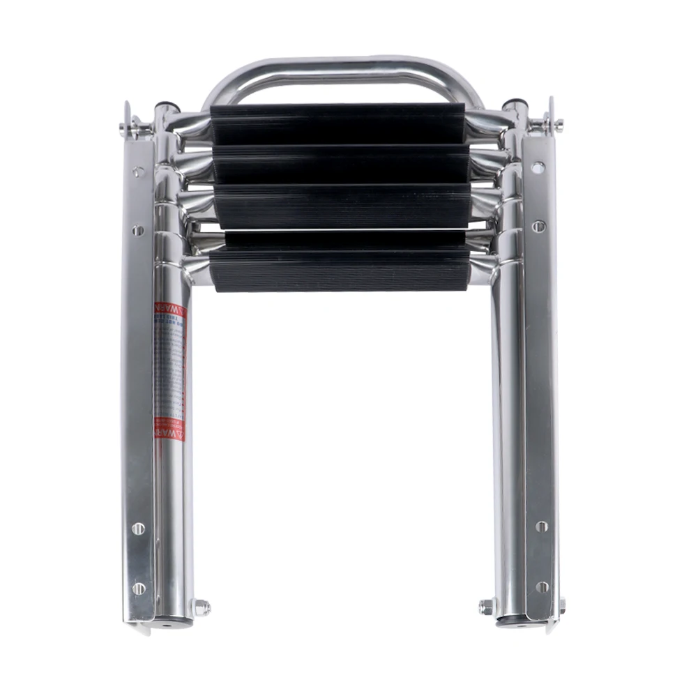 S260723367e51404281a4623934bbe23bx.webp Boat Accessories Marine 4 Step Under Platform Boat Ladder Stainless Steel Boarding Telescoping Ladder With The Handle