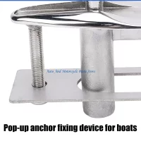 P9FD 316 Stainless Steel Flush Mount Deck Cleats Lift with Backing Plate Heavy Duty Boat Cleats 6in Pull Up Cleat Retractable