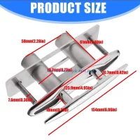 P9FD 316 Stainless Steel Flush Mount Deck Cleats Lift with Backing Plate Heavy Duty Boat Cleats 6in Pull Up Cleat Retractable