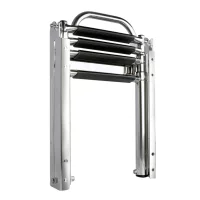 Boat Accessories Marine 4 Step Under Platform Boat Ladder Stainless Steel Boarding Telescoping Ladder With The Handle Boat Accessories Marine 4 Step Under Platform Boat Ladder Stainless Steel Boarding Telescoping Ladder With The Handle