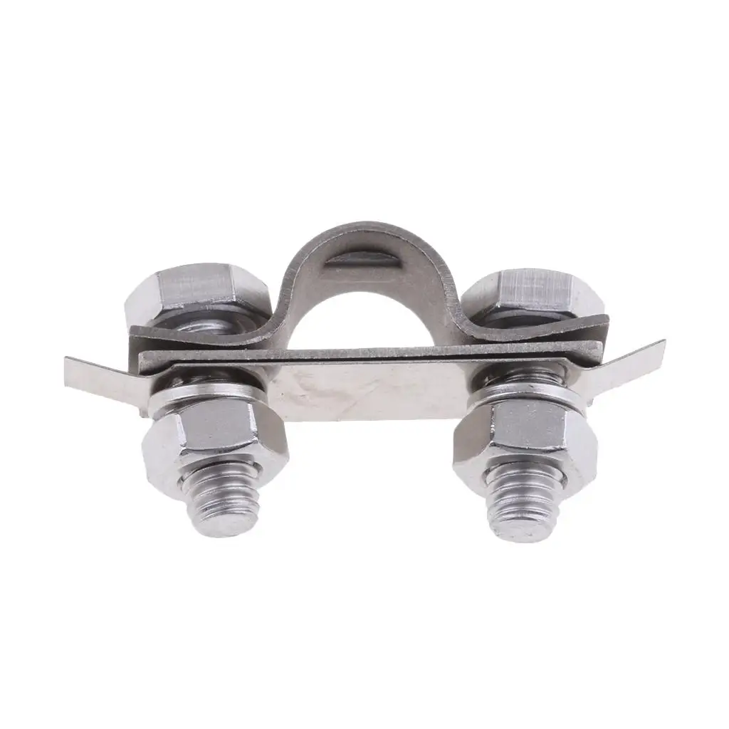 S16ae82277ee2408c8320e5bf6937591ci.webp Boat Throttle Cable Clamp Stainless Steel U Saddle Kit for Marine Cable Securement and Rigging