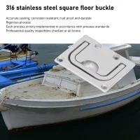 Boat Ring Hatch Pull Flush Lift Deck Cover Handle Marine 316 Stainless Steel Mirror Square76x56mm Boat Ring Hatch Pull Flush Lift Deck Cover Handle Marine 316 Stainless Steel Mirror Square76x56mm