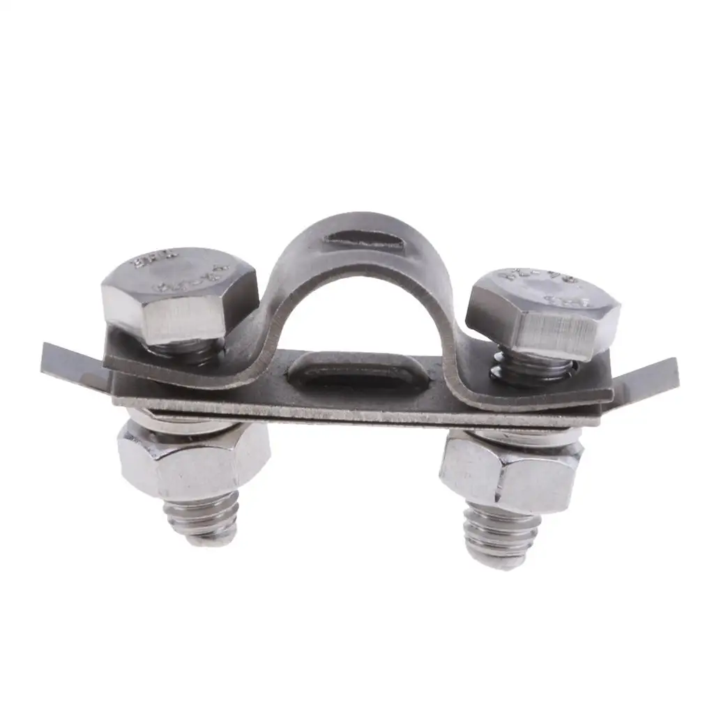 Sf97c29bf5528410985cf2c612375b271w.webp Boat Throttle Cable Clamp Stainless Steel U Saddle Kit for Marine Cable Securement and Rigging