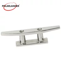 PolarLander 4" Marine Boat Deck Rope Tie Low Flat Cleat 2 Hole Hardware 316 Stainless Steel Accessories PolarLander 4" Marine Boat Deck Rope Tie Low Flat Cleat 2 Hole Hardware 316 Stainless Steel Accessories