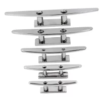 2pcs 316 Stainless Steel 2 Hole Hardware Boat Cleats 5inch Polished Combo Mooring Cleat For Marine Boat yacht