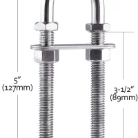 Boat Stern Bow Eye Tie Down U Bolt 316 Stainless Steel for Marine Boat Yacht