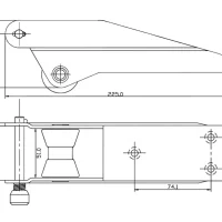 Marine Hardware 316 Stainless Steel Boat Fairlead Anchor Bow Roller Boat Accessories For Boat Yacht Sailboat