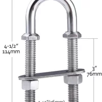 Boat Stern Bow Eye Tie Down U Bolt 316 Stainless Steel for Marine Boat Yacht