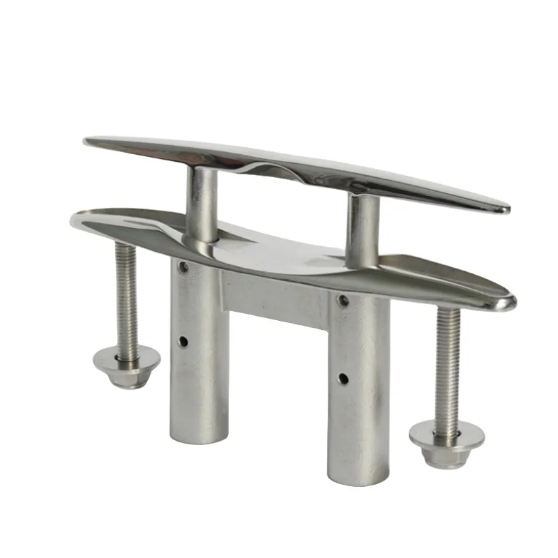 S7f688c45fad848eab5fcf2e4ad552912g.webp 1 Piece Boat Pull Up Deck Cleat 316 Stainless Steel Retractable Heavy Duty Flush Mount Cleat Boat