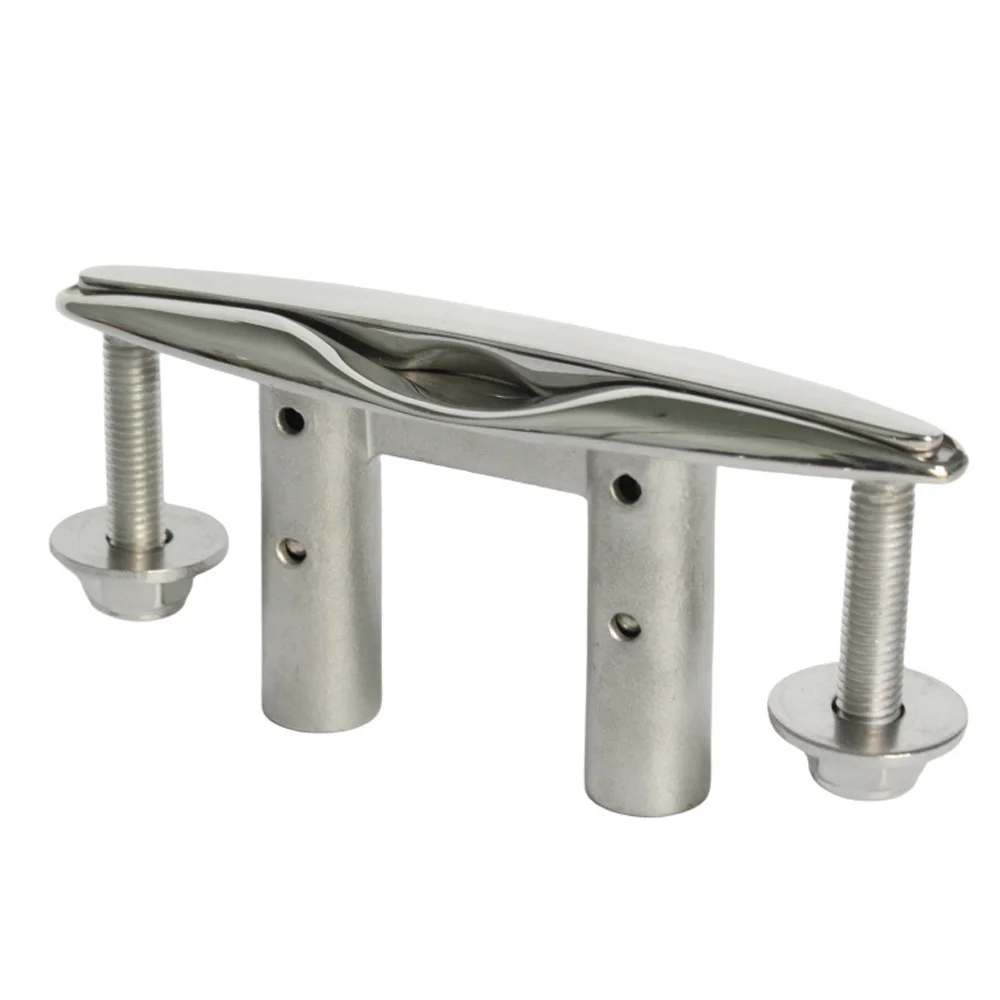 S5131e7d651974f24a2bc09ec065b10bbc.webp 1 Piece Boat Pull Up Deck Cleat 316 Stainless Steel Retractable Heavy Duty Flush Mount Cleat Boat
