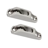 2 Pcs Marine Grade 316 Stainless Steel 18mm*82mm Boat Yacht Rope Clam Cleat Replace For Rope 6mm