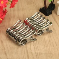 10PCS Stainless Steel Beach Towel Clips Keep Your Towel Secure Windproof Utility Clothespins for Outfit