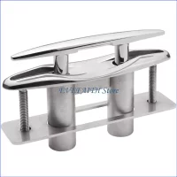 124B 316 Stainless Flush Mount Deck Cleats Lift with Backing Plate Heavy Duty Cleat