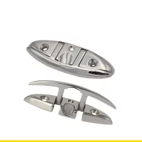 SZCH Anti Corrosion Yacht Folding Cleat Steel Heavy Duty Bollard with Flush Mount Designs Space Saving Deck Cleat for Boats