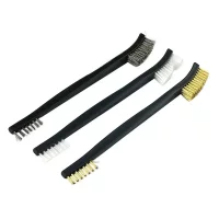 Cleaning Tool Double-end Mini Wire Brush Set Stainless Steel Brass Nylon Cleaning Polishing Detail Metal Rust Brush