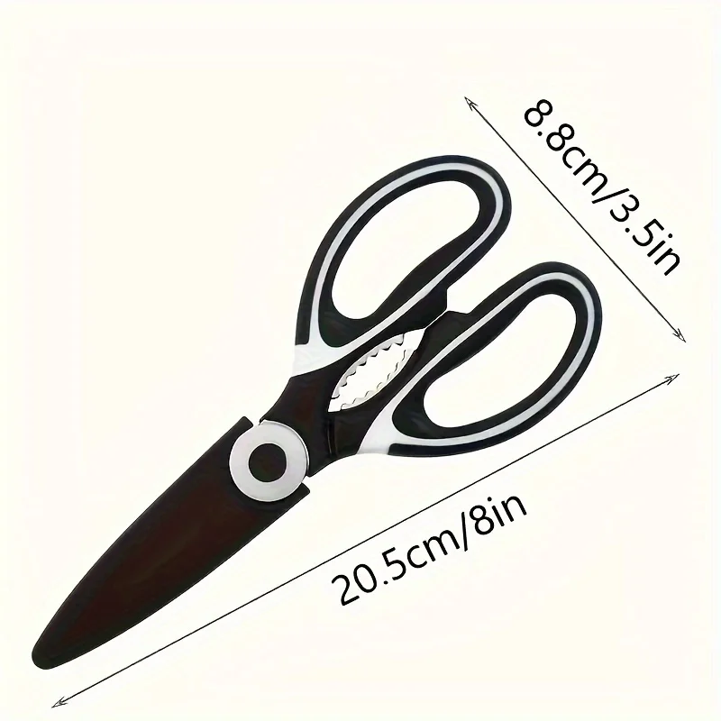 S19e0d88fce6f483d8cd0a640dcb7147bU.webp Heavy duty stainless steel kitchen scissors-multifunctional food scissors, pizza and salad
