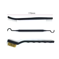 Cleaning Tool Double-end Mini Wire Brush Set Stainless Steel Brass Nylon Cleaning Polishing Detail Metal Rust Brush