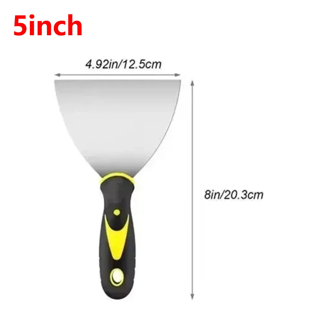 S55fcdc55dde145d1b5adad33179be637s.webp 2/3/4/5 Inch Stainless Steel Putty Knife Scraper Shovel Paint Tools Construction Tools Household Industrial Cleaning