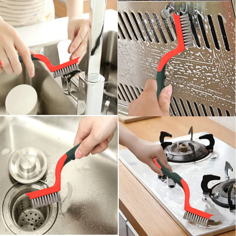 S1ab886b3c46642ceb2ee7f6c008438a2b.webp Leta Stainless Steel Industrial Wire Brush 7-inch Cleaning, Rust Removal, and Staining Brush