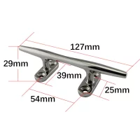 5 Inch High Quality 316 Stainless Steel Marine Boat Hollow Base Cleat Heavy Duty Boat Hollow Base Cleats for Marine Yacht Boat